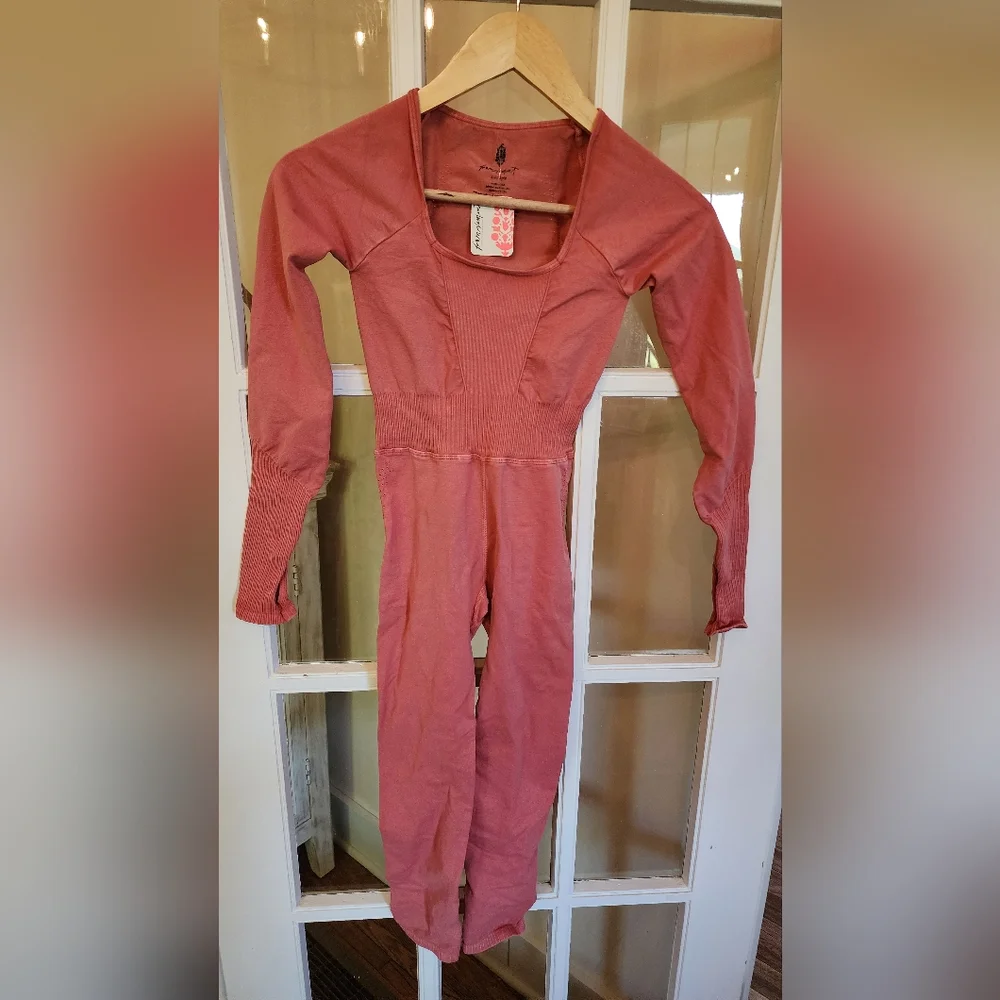 Free People Good karma long sleeve work out onesie - Picture 2 of 3